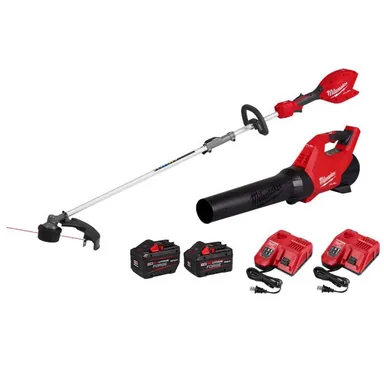 Milwaukee 3017-21HD-3016-21ST, bundle: M18 FUEL 120 MPH 500 CFM 18V Brushless Cordless Battery Powered Blower Kit w/ String Trimmer, (2) Batteries, (2) Charger