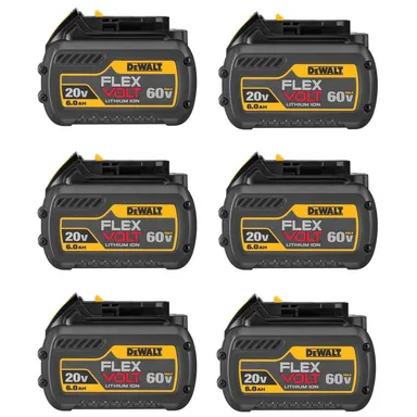 DeWalt DCB606-6, accessory: 20V/60V MAX FLEXVOLT Lithium-Ion 6.0Ah Battery (6 -Pack)
