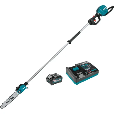 Makita GAU01M1, kit: Makita GAU01M1 40V max XGT Brushless Cordless 10" Pole Saw Kit, 8' Length (4.0Ah)