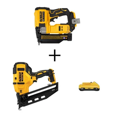 DeWalt DCN623B660B240, unclassified: 20V MAX Lithium-Ion Cordless 23-Gauge Pin Nailer and 20V 16-Gauge Angled Finish Nailer with 4.0Ah Compact Battery Pack