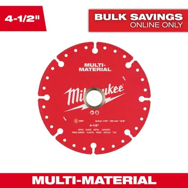 Milwaukee 49-93-9604, accessory: 4.5 in. Multi-Material Diamond Blade