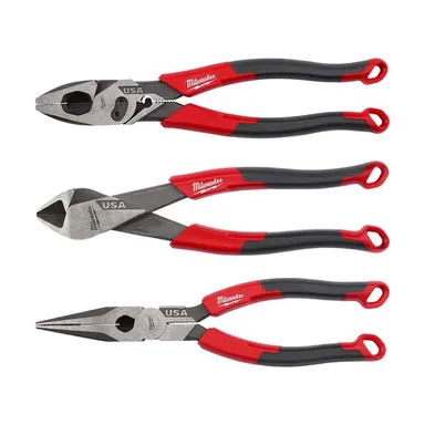 Milwaukee MT550C-MT558-MT555, unclassified: Linesman Plier w/Comfort Grip/Crimper w/8 in. Long Nose Plier w/Comfort Grip & 8 in. Diagonal Plier w/Comfort Grip