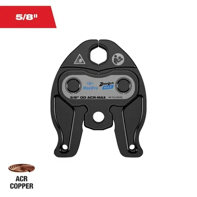 Milwaukee 49-16-2454Z, accessory: 5/8 in. ZoomLock MAX Press Jaw for M12 FORCE LOGIC Press Tools (photograph from the Home Depot listing)