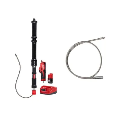Milwaukee 3574-21-48-53-3574, bundle: M12 Trap Snake 12V Lithium-Ion Cordless 4 ft. Urinal Auger Kit and 1/3 in. x 4 ft. Urinal Auger Replacement Cable