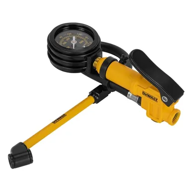 DeWalt DXCM024-0405, accessory: 2 in. Analog Dial Inflator with 12 in. Hose and Dual Head Chuck (0 to 160 PSI)