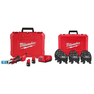 Milwaukee 2573-20-49-16-2462Z, bundle: M12 12-Volt Lithium-Ion FORCE LOGIC Press Tool with ONE-KEY and 1/4 in. - 1-1/8 in. ZoomLock MAX ACR Press Jaw Kit