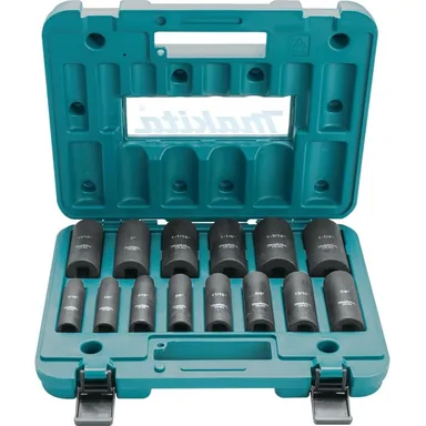 Makita A-96372, accessory: Makita A-96372 14 Pc. 1/2" Drive Deep Well SAE Impact Socket Set
