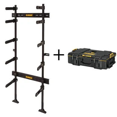 DeWalt DWST08260W08165, accessory: TOUGHSYSTEM 25-1/2 in. Workshop Wall Rack Storage System and TOUGHSYSTEM 2.0 22 in. Small Tool Box
