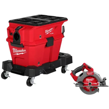 Milwaukee 0914-20-2835-20, bundle: M18 FUEL NEXUS 6 Gal. Wet/Dry Vacuum w/ PACKOUT & VACLINK with M18 FUEL ONE-KEY 18V 7-1/4 in. Circular Saw