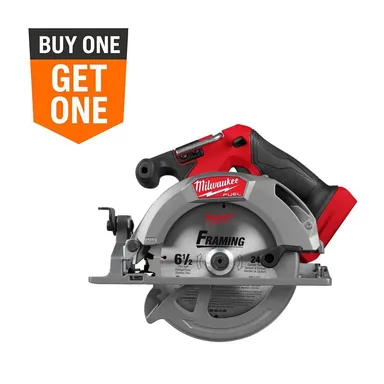 Milwaukee 2833-20, bare tool: M18 FUEL 18V Lithium-Ion Brushless Cordless 6-1/2 in. Circular Saw (Tool-Only)