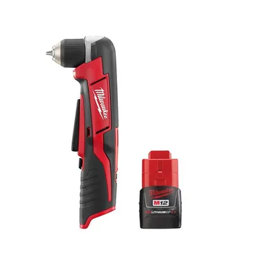 Milwaukee 2415-20-48-11-2420, bundle: M12 12-Volt Lithium-Ion Cordless 3/8 in. Right Angle Drill  M12 2.0 Ah Battery