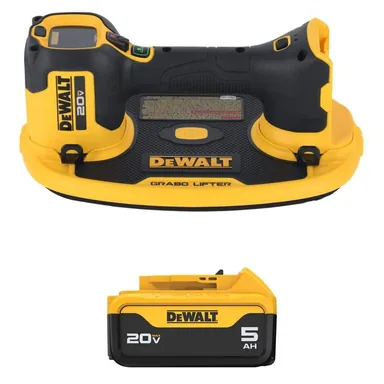 DeWalt DCE592BWDCB205, bundle: 20V MAX Lithium-Ion Cordless GRABO Lifter with 20V MAX Premium 5.0 Ah Battery Pack