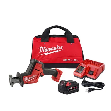 Milwaukee 2719-21, kit: M18 FUEL 18V Lithium-Ion Brushless Cordless HACKZALL Reciprocating Saw Kit W/(1) 5.0Ah Batteries, Charger & Tool Bag (photograph from the Home Depot listing)