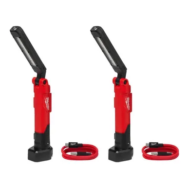 Milwaukee 2128-21-2128-21, bundle: 550 Lumens LED REDLITHIUM USB Stick Light with Magnet (2-Pack)