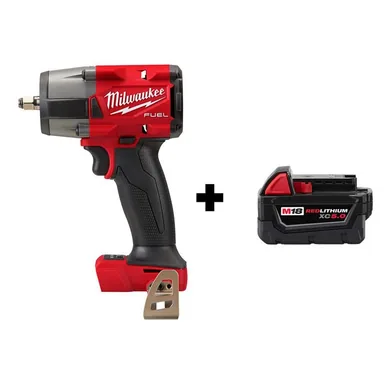 Milwaukee 2960-20-48-11-1850, bundle: M18 FUEL GEN-2 18V Lithium-Ion Mid Torque Brushless Cordless 3/8 in. Impact Wrench with (1) 5.0 Ah Battery