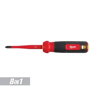 Milwaukee 48-22-2218, unpowered: 8-in-1 1000V Insulated Slim-Tip Multi-Bit Screwdriver