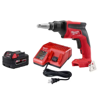 Milwaukee 48-59-1850-2866-20, bundle: M18 FUEL 18-Volt Lithium-Ion Brushless Cordless Drywall Screw Gun w/5.0Ah Battery Starter Kit