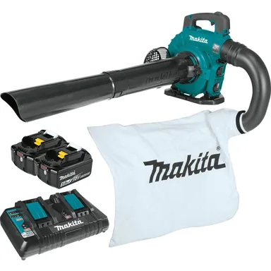 Makita XBU04PTV, kit: Makita XBU04PTV 36V (18V X2) LXT Brushless Blower Kit with Vacuum Attachment Kit (5.0Ah)