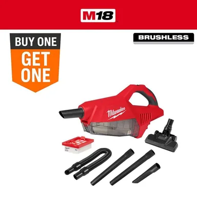 Milwaukee 0892-20, bare tool: M18 18-Volt Lithium-Ion Brushless Bagless Cordless HEPA Handheld Vacuum