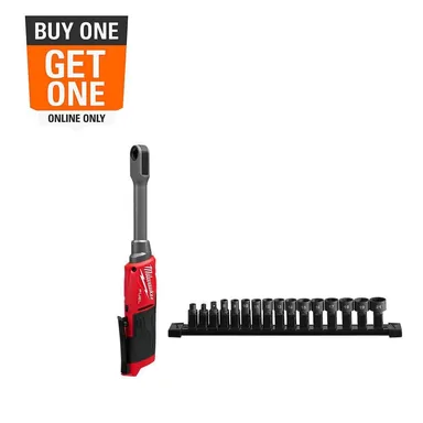 Milwaukee 3050-20, bare tool: M12 FUEL INSIDER 12V Lithium-Ion Brushless Cordless 1/4 in. - 3/8 in. Extended Reach Box Ratchet (Tool-Only)