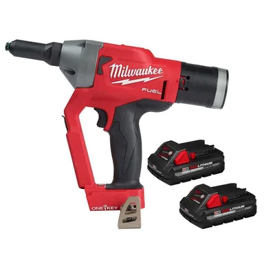 Milwaukee 2660-20-48-11-1837, bundle: M18 FUEL ONE-KEY 18-Volt Lithium-Ion Cordless Rivet Tool with (2) M18 HIGH OUTPUT 3.0 Ah Batteries