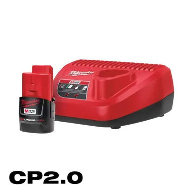 Milwaukee 48-59-2420, accessory: M12 12-Volt Lithium-Ion Compact Battery Pack 2.0Ah and Charger Starter Kit