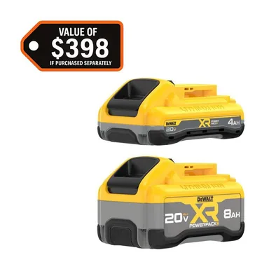 DeWalt DCB248-2, accessory: 20V MAX XR Powerpack 4.0 Ah and 8.0 Ah Battery Packs