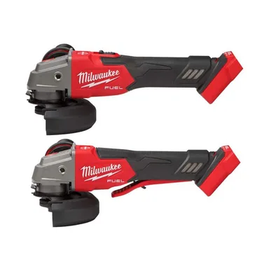 Milwaukee 2889-20-2888-20, bundle: M18 FUEL 18V Lith-Ion Cordless 4-1/2 in. /5 in. Grinder w/ Variable Speed & Slide Switch and Grinder w/ Paddle Switch