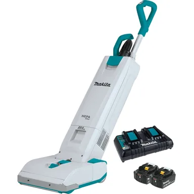 Makita XCV19PG, kit: Makita XCV19PG 18V X2 (36V) LXT Brushless Cordless 1.3 Gallon HEPA Filter 12" Upright Vacuum 6.0Ah Kit
