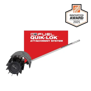 Milwaukee 49-16-2740, accessory: M18 FUEL QUIK-LOK Rubber Broom Attachment (photograph from the Home Depot listing)