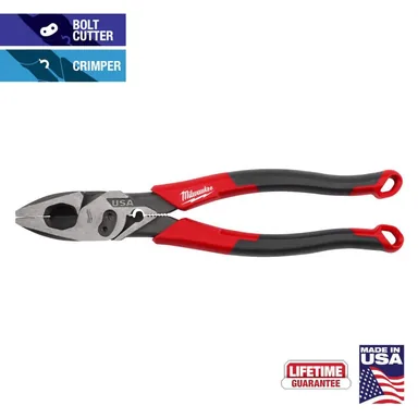 Milwaukee MT550C, unclassified: 9 in. Lineman's Pliers with Crimper / Bolt Cutter and Comfort Grip