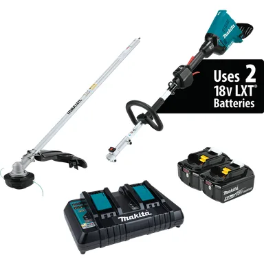 Makita XUX01M5PT, kit: Makita XUX01M5PT 36-Volt 5.0Ah Cordless Couple Shaft Power Head Attachment Kit
