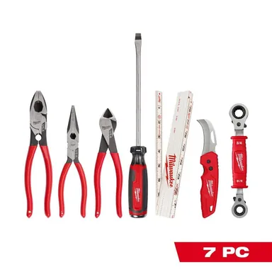 Milwaukee 48-22-0143, unpowered: Power Utility Hand Tool Set (7-Piece)