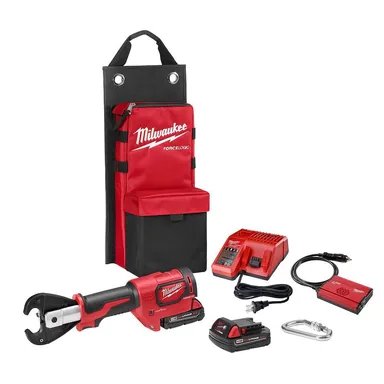 Milwaukee 2678-22, kit: M18 18V Lithium-Ion Cordless FORCE LOGIC 6-Ton Utility Crimping Kit with D3 Grooves