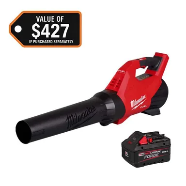Milwaukee 3017-20-48-11-1881, bundle: M18 FUEL 120 MPH 500 CFM 18V Brushless Cordless Battery Powered Leaf Blower with (1) 8.0 Ah FORGE Battery