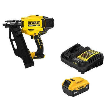 DeWalt DCN920BW205C, bundle: 20V 3-1/2 in. 21 Degree Cordless Framing Nailer with 20V MAX 5.0 Ah Battery Pack and Charger