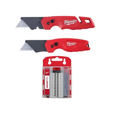 Milwaukee 48-22-1900-48-22-1503, bundle: General Purpose Utility Blades with FASTBACK Folding Utility Knife and Compact Folding Utility Knife