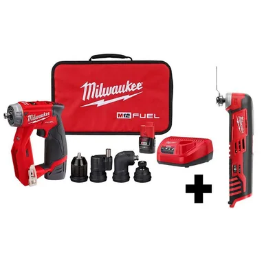 Milwaukee 2505-22-2426-20, bundle: M12 FUEL 12V Lithium-Ion Brushless Cordless 4-in-1 Installation 3/8 in. Drill Driver Kit with M12 Multi-Tool