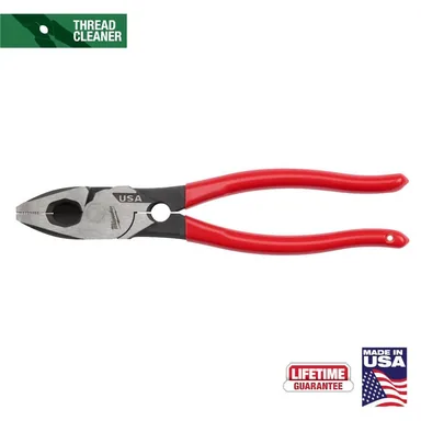 Milwaukee MT500T, unclassified: 9 in. Lineman's Pliers with Thread Cleaner / Fish Tape Puller and Dipped Grip