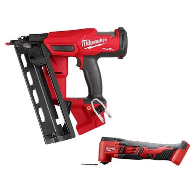 Milwaukee 2841-20-2626-20, bundle: M18 FUEL 18-Volt Lithium-Ion Brushless Cordless Gen II 16-Gauge Angled Nailer with M18 Oscillating Multi-Tool
