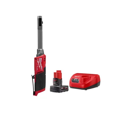 Milwaukee 3050-20-48-59-2440, bundle: M12 FUEL INSIDER 12V Lithium-Ion Brushless 1/4 in. - 3/8 in. Extended Reach Box Cordless Ratchet w/ 4.0Ah Starter Kit