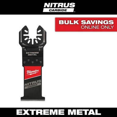 Milwaukee 49-25-1561, accessory: 1-3/8 in. Nitrus Carbide Universal Fit Extreme Metal Cutting Oscillating Multi-Tool Blade (1-Pack)