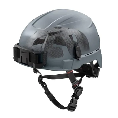 Milwaukee 48-73-1379, accessory: BOLT Gray Type 2 Class E Non-Vented Safety Helmet with IMPACT-ARMOR Liner (photograph from the Home Depot listing)