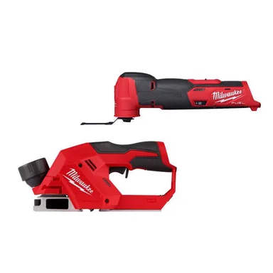 Milwaukee 2524-20-2526-20, bundle: M12 12V Lithium-Ion Brushless Cordless 2 in. Planer with M12 Multi-Tool