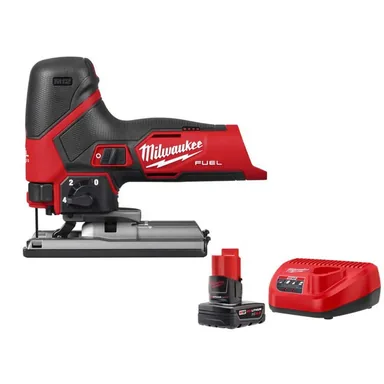 Milwaukee 2545-20-48-59-2440, bundle: M12 12-Volt Fuel Lithium-Ion Cordless Jig Saw with M12 4.0Ah Starter Kit