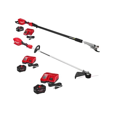 Milwaukee 3008-21-3046-21HD-48-59-1300, bundle: M18 Brushless 18V Cordless Telescoping Pole Pruning Shears Kit, Battery/Charger w/ M18 String Trimmer, FORGE Starter Kit
