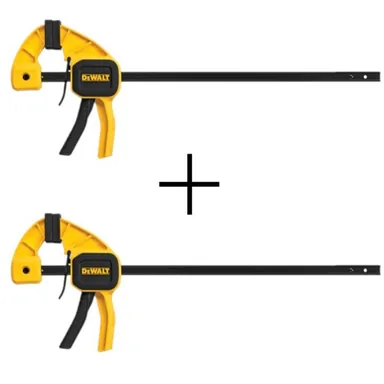 DeWalt DWHT831402PK, accessory: 12 in. 100 lbs. Trigger Clamp with 2.43 in. Throat Depth (2 Pack)