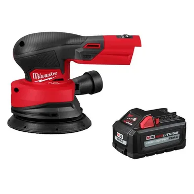 Milwaukee 2837-20-48-11-1865, bundle: M18 18V Lith-Ion Brushless Cordless FUEL 5 in. Random Orbit Sander w/ (1) HIGH OUTPUT 6.0 Ah Battery