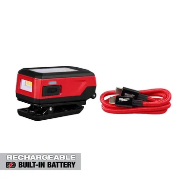 Milwaukee 2014R, standalone tool: 300 Lumen USB C Rechargeable Clip Light