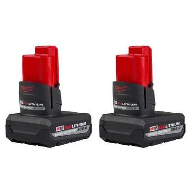 Milwaukee 48-11-2450-48-11-2450, bundle: M12 12-Volt Lithium-Ion XC High Output 5 Ah Battery (2-Pack)